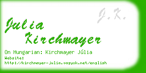 julia kirchmayer business card